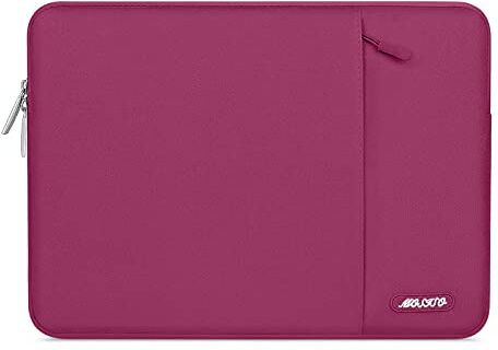 MOSISO Tablet Sleeve Custodia Compatibile con iPad PRO 11 Pollici (3rd Gen) M1 5G 2021-2018/2020 10,9 Air 4/10,2 8th/7th Gen/10,5 Air 3/9,7, Poliestere Verticale Borsa con Tasca, Vino Rosso