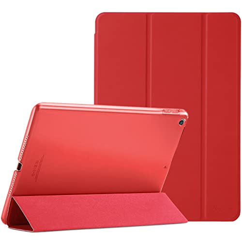 Procase Custodia per iPad 9.7 2018 6a Generazione/2017 iPad 5a Generazione – Smart Cover Stand Ultral Leggero Slim,con Cover Posteriore Traslucida Smerigliata per iPad 9,7 pollici–Rosso