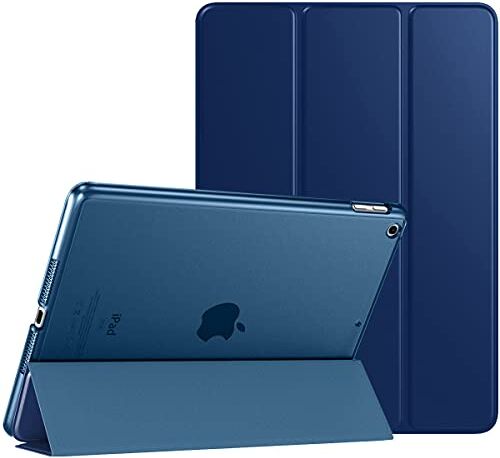 TiMOVO Cover per iPad 9 Generazione 2021/iPad 8 Generazione 2020/iPad 7 Generazione 2019, Custodia con Guscio Posteriore Traslucido Smart Cover con Auto Svegliati/Sonno per iPad 10.2", Blu Marino