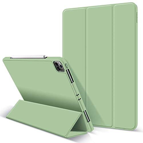 Huiran Adatto per ipad pro 11 pollici, 12,9 pollici, custodia protettiva da 10,2 pollici con fessura per penna-Matcha verde da 10,5 pollici