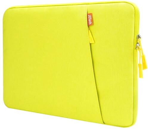 JETech Borsa per PC da 13,3 Pollici MacBook Air/Pro, 14 Pollici MacBook Pro 2021 M1, 13-13,6 Pollici Laptop Notebook, Impermeabile Custodia Sleeve Antiurto Caso con Tasche (Giallo)