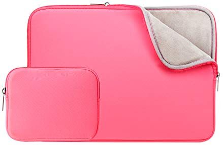 RAINYEAR make life easier RAINYEAR 16 Pollici Custodia Protettiva per Laptop PC Computer Portatili Sleeve Morbide con Piccola Borsa Aggiuntiva,Compatibile MacBook Pro 16" modello A2141 A2485(Rosa Brillante,Versione Aggiornata)