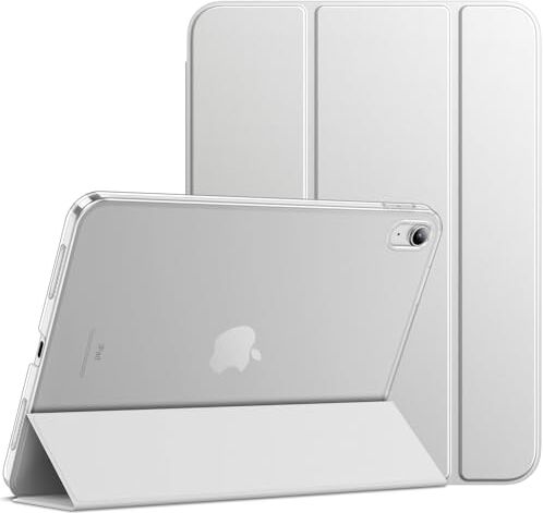 JETech Custodia per iPad 10 (10,9 Pollici, Modello 2022, 10ª Generazione), Supporto Sottile con Retro Rigido Cover con Auto Svegliati/Sonno (Argento)