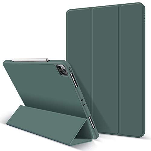 Huiran Custodia per Nuovo iPad PRO 11 2020 Custodia iPad PRO 2020 12.9 2a Quarta Generazione Supporto   Magnetico Resistente   Apple Matita-Verde Scuro   12.9