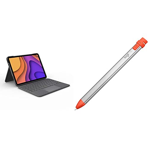 Logitech Folio Touch Custodia iPad con Tastiera, Trackpad e Smart Connector ‎per iPad Air 4a Gen, 5a Gen, 2020, 2022, Italiano QWERTY Grigio & Crayon Matita Digitale, Bluetooth