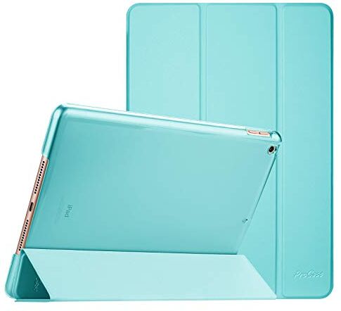 Procase Cover per iPad 9 2021/8 2020/7 2019/iPad 10.2” Custodia[A2602 A2603 A2604 A2605 A2270 A2428 A2429 A2430 A2197 A2198 A2200], Smart Cover Sottile Leggero Traslucida Smerigliata -Acqua