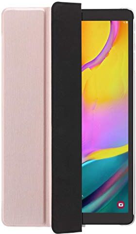 Hama Custodia per Samsung Galaxy Tab A7 da 10,4 pollici (2020), con funzione di supporto, retro trasparente, cover magnetica con funzione di accensione e spegnimento automatico, colore: oro rosa