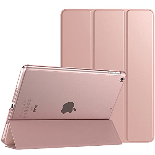 TiMOVO Cover per iPad 9 Generazione 2021/iPad 8 Generazione 2020/iPad 7 Generazione 2019, Custodia con Guscio Posteriore Traslucido Smart Cover con Auto Svegliati/Sonno per iPad 10.2", Oro Rosa