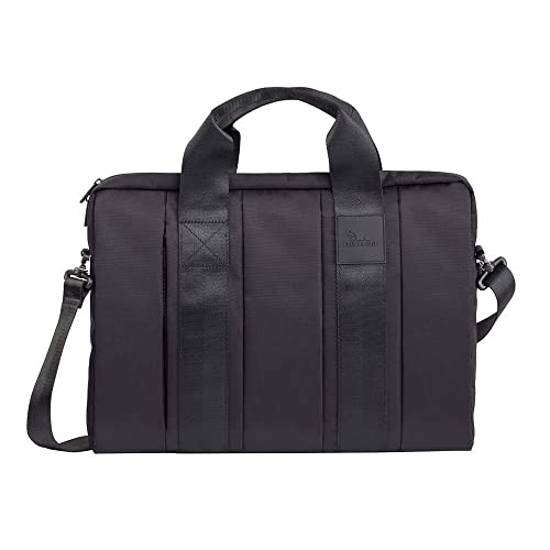RivaCase 8830 Nylon Bag with Adjustable Strap for 15.6 Inch Laptops, Black