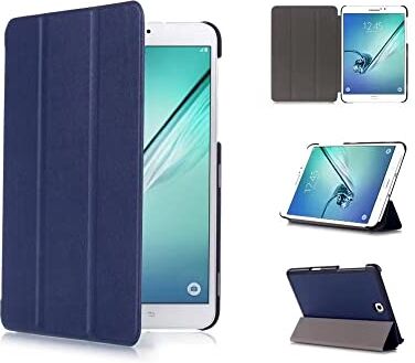 Generic Custodia per Samsung Galaxy Tab S2 8" SM- T710/T715/T713 Tablet Cover Business light lusso Smart PU Leather Cover con Auto Sleep/Wake (blu scuro)