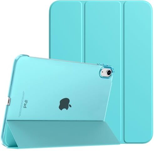 TiMOVO Cover Custodia Compatibile con iPad 10 Generazione 10,9" 2022, iPad 10 Cover con Retro in PC Rigido Semi-Trasparente, Funzione di Auto Sveglia/Sonno, Azzuro