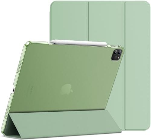 JETech Custodia per iPad Pro 12,9 Pollici (6a/5a Generazione, Modello 2022/2021), Supporta la Ricarica di Pencil, Intelligente Cover con Auto Svegliati/Sonno (Verde Matcha)