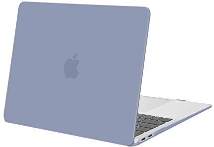 MOSISO Custodia Rigida Compatibile con MacBook Air 13 Pollici 2022 2021 2020 2019 2018 Rilascio A2337 M1 A2179 A1932 Retina Display con Touch ID,Protettiva Plastica Case Cover, Grigio Lavanda