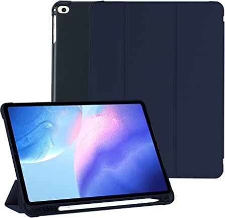 JOYLYJOME Compatibile con iPad (9,7 pollici), custodia pieghevole a forma di Y con fessura per penne, materiale acrilico, bianco blu ghiaccio