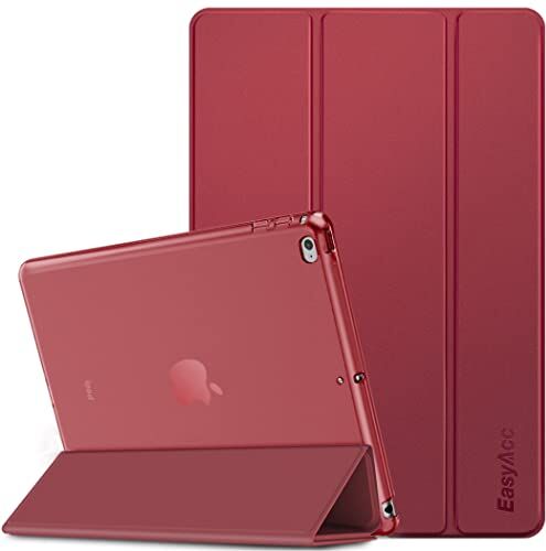 EasyAcc Custodia Compatibile con iPad Air 2, Cover Ultra Sottile in Pelle PU con Funzione di Auto Svegliati/Sonno Compatibile con iPad Air 2 2014 Modello A1566 / A1567(Claretto)