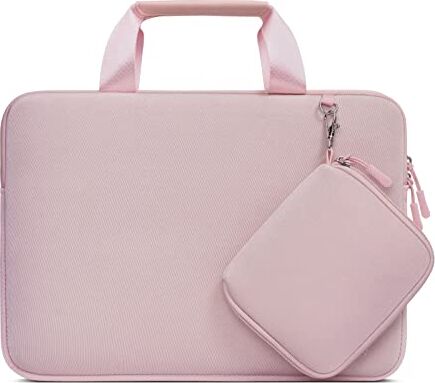 MOSISO Custodia Borsa Porta PC Laptop Compatibile con MacBook Pro 16,15-15,6 Pollici Notebook 2024-2019 M3 M2 M1/Pro Retina 15,Neoprene Valigetta Borsa con Staccabile Case,Rosa