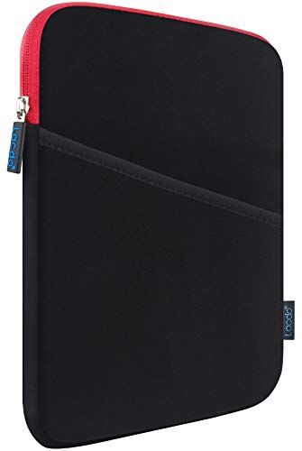 Lacdo Custodia Protettiva Borsa Tablet per 10.9" New iPad 2022, 11" iPad Pro, 10.2" New iPad 2021-2019, 10.9" New iPad Air 5 4, 10.5" iPad Pro, 10.4" Samsung Galaxy Tab S9 A8, Lenovo Tab M10, Rosso