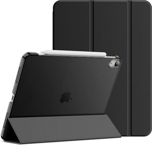 JETech Custodia Compatibile con iPad Air 5 (10,9-Pollici, Modello 2022, 5a Generazione), Supporta la Ricarica di Pencil, Cover con Auto Svegliati/Sonno (Nero)