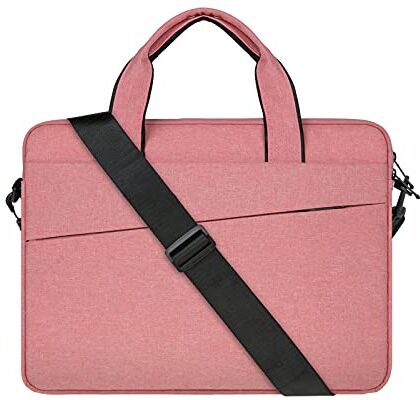 RAINYEAR make life easier RAINYEAR 15 Pollici Laptop Borsa a Tracolla per PC Portatile 15,4" Notebook Chromebook, Custodia Impermeabile Sleeve con Manici Cinturino, Particolarmente Compatibile con 15" MacBook Pro, Rosa