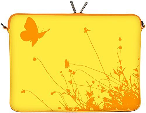 Digittrade LS114-10 Summer Netbook Sleeve Laptop Neopren Case Custodia Portatile Borsa Involucro Protettivo 25,9 cm (10.2 pollici), colore: Giallo