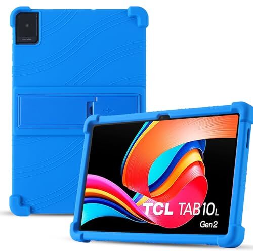 zZjoOoj Custodia Cover per TCL TAB10L Gen2, Ultra Leggero Protettiva Cover in Silicone con Supporto per Bambini per TCL TAB10L Gen2(10.1"), Rosso