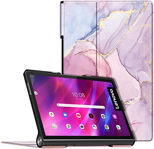 FINTIE Custodia per Lenovo Yoga Tab 11 11" 2021 Slim Fit Folio Case Cover con Funzione di Stand per Lenovo Yoga Tab 11 27,9 cm (YT-J706F) 11 Pollici Tablet, Glorious Marble