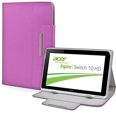 eFabrik Custodia Acer Aspire Switch 10 HD Tablet Case Cover Caso Casi Sacchetto di Protezione Folio Finta Pelle Porpora