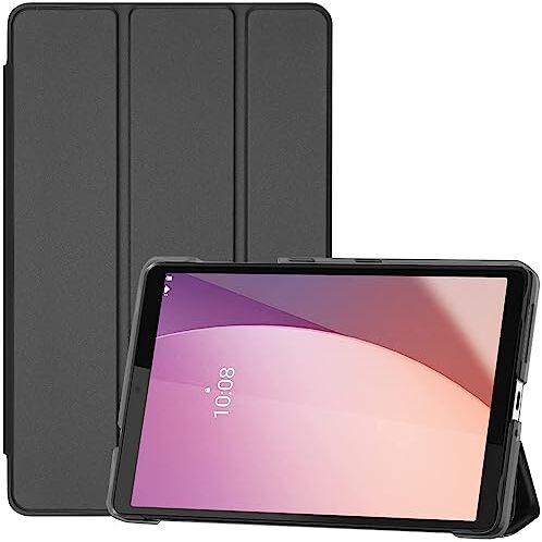 ProCase Cover Lenovo Tab M8 4a Generazione Cover Tablet Lenovo M8 2023 Cutodia Lenovo Tab 8 Pollici TB-300FU/TB-300XU,Custodia Rigida Posteriore Con Supporto Sottile Smart Cover Lenovo Tab M8-Black