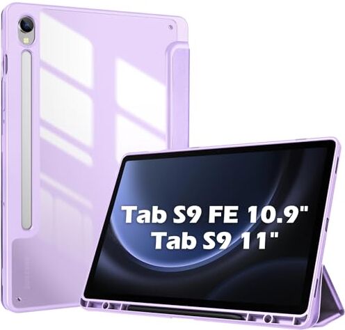 ProCase Custodia per Samsung Galaxy Tab S9 FE 5G 10,9 Pollici/Tab S9 11 Pollici 2023 Smart Cover Ultra Sottile Leggero per Galaxy Tab S9 (X710/X716B/X718U/X716N)/S9 FE (X510/X516N) -Lavender