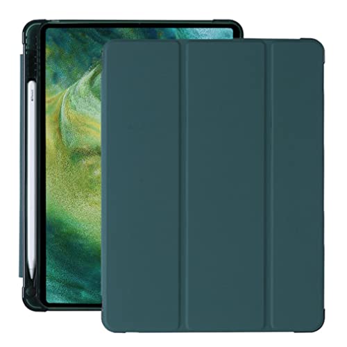 JOYLYJOME Compatibile con iPad (10,9 pollici), custodia pieghevole a forma di Y con scomparto per penne, materiale acrilico, verde scuro