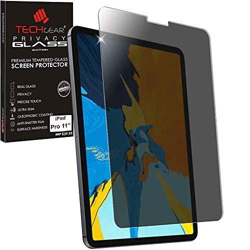 TECHGEAR Privacy Vetro per iPad Pro 11" 2021/2020 / 2018 / iPad Air 4 (10.9" Pollici) PRIVACY VETRO Anti Spia Pellicola in Vetro Temperato [Senza Bolle] [Durezza 9H] [Anti-graffio]