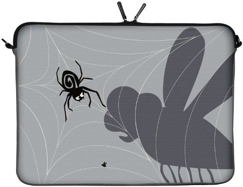 Digittrade LS146-17 Spiderweb Notebook Sleeve Laptop neopren case custodia portatile borsa involucro protettivo 43,9cm (17,3 pollice) grigio
