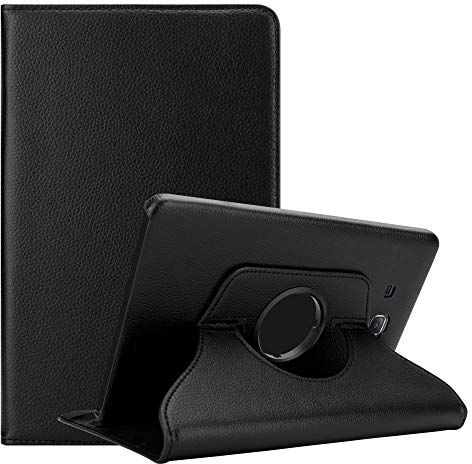 Cadorabo Custodia Tablet per Samsung Galaxy Tab A 2016 (7.0" Zoll) SM-T280N in NERO SAMBUCO – Copertura Protettiva in Stile Libro SENZA Auto Wake Up con Funzione Stand e Cerniera Elastico