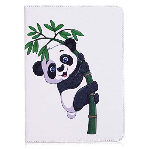 AIFILLE Cover Tab S3 2017 Bianca Flip Custodia in PU Pelle Portafoglio Ragazza Chiusura Magnetica Carta Credito Antiurto Protettiva Cover per Tablet Samsung Tab S3 9.7 T820/T825 Panda e Bambù Cute