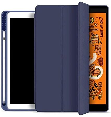 Huiran with Pencil Holder Smart Case for iPad PRO 11 12.9 2020 Mini 5 PRO 11 10.5 12.9 2018 Air 10.5 2019 Magnetic Sleeve Folder-Navy  11 2018