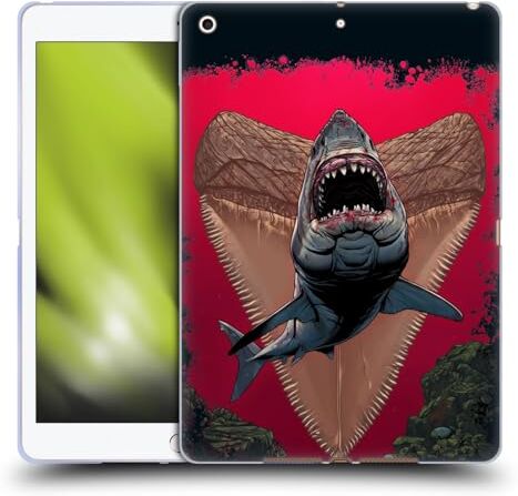 Head Case Designs Licenza Ufficiale Vincent Hie Squalo Arte Chiave Custodia Cover in Morbido Gel Compatibile con Apple iPad 10.2 2019/2020/2021