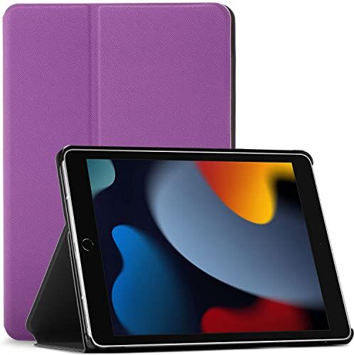 FOREFRONT CASES Cover per iPad 9ª Generazione Protettiva Apple iPad 10.2 2021 Custodia, Cover Viola Auto Svegliati Sonno Funzione, iPad 2021 (9ª Generazione 10.2 pollici) Cover, Custodia