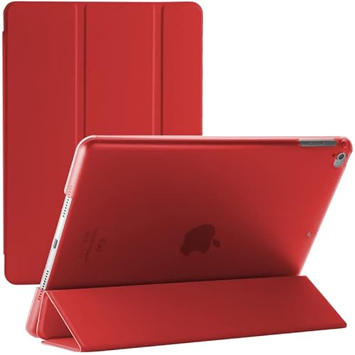 Generic Smart Case magnetica per iPad 2, 3 e 4 (9,7 pollici modelli più vecchi 2011-2012) Cover con funzione di spegnimento automatico (rosso)