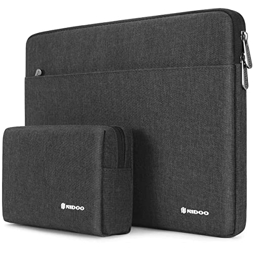 NIDOO 12,5 Pollici Laptop Sleeve Custodia Protettiva Custodie Morbide Portatile con Borsa Accessori per 12.9" iPad Pro/13" 14" MacBook Pro Air/Surface Pro 8 X/ThinkPad X13 Yoga/X1 Carbon, Grigio Scuro