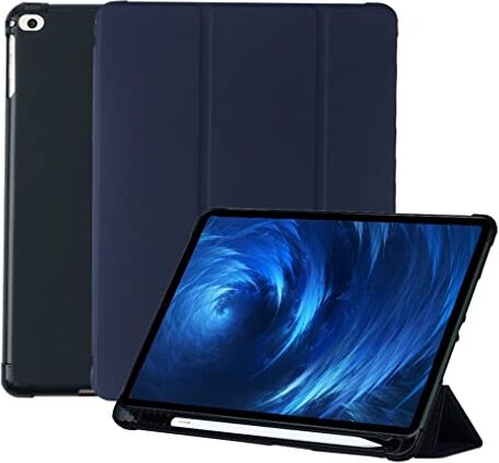 JOYLYJOME Compatibile con iPad (10,2 pollici), custodia pieghevole a forma di Y con slot per penna, può supportare, blu scuro