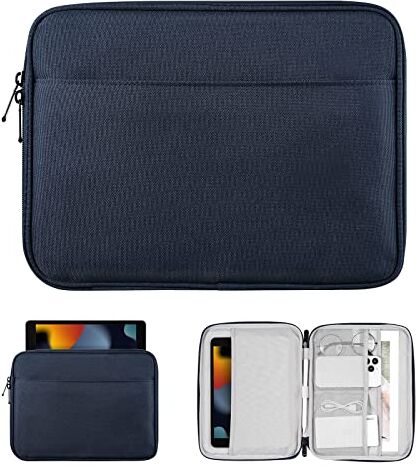 TiMOVO 9-11'' Tablet Sleeve Custodia for iPad 10.2 2021-2019, iPad Air 5/4 10.9,iPad 10a Gen. 2022, iPad PRO 11 2022-2018, Galaxy Tab S9 2023/A8 10.5, Borsa Portabile per iPad con Tasche, Indaco