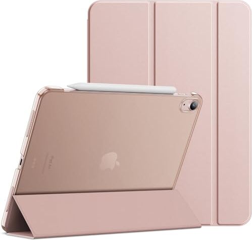 JETech Custodia Compatibile con iPad Air 5 (10,9-Pollici, Modello 2022, 5a Generazione), Supporta la Ricarica di Pencil, Cover con Auto Svegliati/Sonno (Oro Rosa)