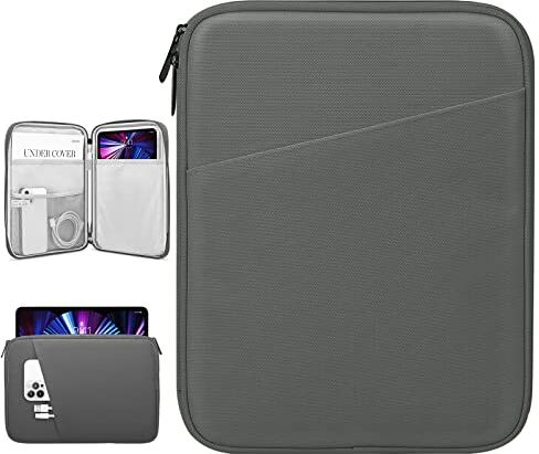 Dadanism 12,9 Pollici Custodia Sleeve per Tablet Compatibile con iPad PRO 12,9" M2 6a/5a/4a/3a Gen, 12,4" Samsung Galaxy Tab S9+/S8+/S7 Fe/S7+, 12,3" Surface PRO 8/7/6/5/4/X, Grigio Scuro