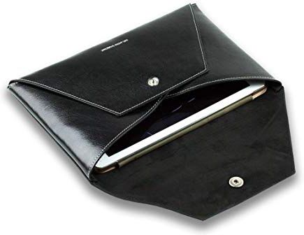 DELMON VARONE - FINE LEATHERGOODS MADE IN GERMANY DELMON VARONE Custodia Universale Personalizzabile Compatibile con iPad & Tablet Fino a 11 Pollici con Sacchetto per Accessori elettronici in Nero Anilin Pelle, Cover Borsa di Protezione