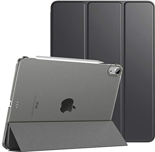 TiMOVO Custodia per Nuovo iPad Air 5a Generazione Case 2022/iPad Air 4a Generazione Case 2020, iPad Air 10.9 Pollici, Ultra Sottile Leggero Semi-Trasparente Rigido Cover Grigio Siderale