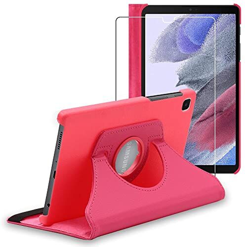 ebestStar Cover per Samsung Galaxy Tab A7 Lite 8.7 T220 T225, Custodia Protezione Rotazione 360, Pelle PU, Rosa + Vetro Temperato