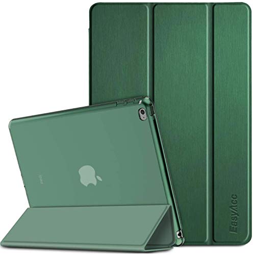 EasyAcc Custodia Compatibile con iPad Air 2, Cover Ultra Sottile in Pelle PU con Funzione di Auto Svegliati/Sonno Compatibile con iPad Air 2 2014 Modello A1566 / A1567(Verde Scuro)