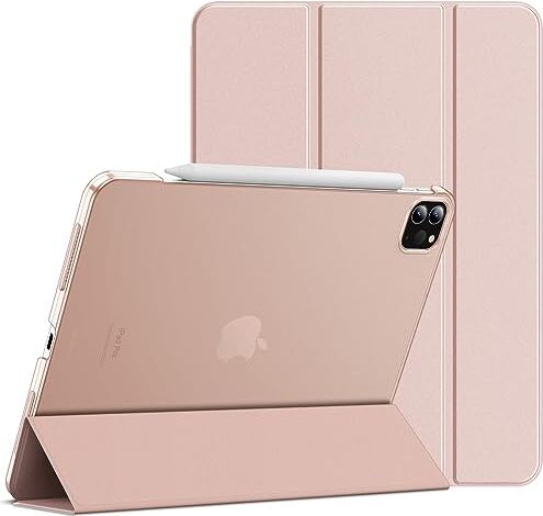 JETech Custodia per iPad Pro 11 Pollici, Modelli 2022/2021/2020, Compatibile con Pencil, Cover con Auto Svegliati/Sonno, Oro Rosa