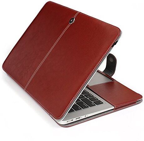 ZORSOME Per MacBook Air 13" (2010-2017 Release). Modelli: A1466 / A1369, custodia protettiva in pelle PU, custodia protettiva completa per MacBook Air 13", marrone