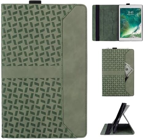 Rostsant Custodia per iPad 9.7 Pollic 6. Generation 2018/5. Generation 2017 /iPad Air 1/2 Modell A1822 A1823 A1893 A1474 A1475 Custodia Protettivo Cover Sottile Tablet Pelle Case Verde